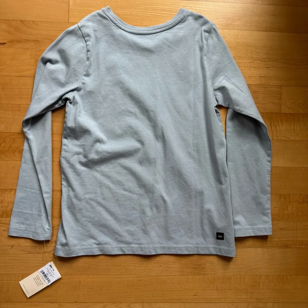 Tea Collection Long Sleeve Shirt - Blue with Multicolor Dolls